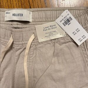 Hollister Beige Linen-Blend Shorts